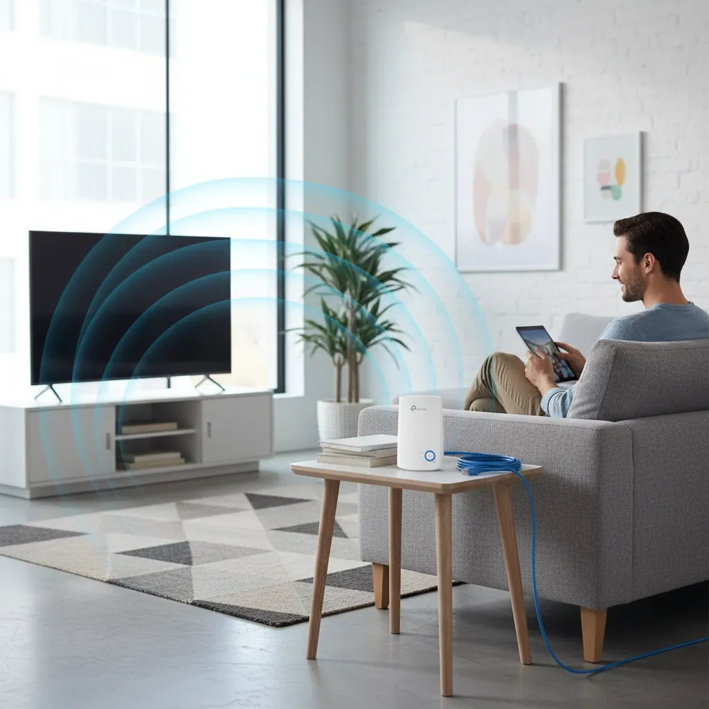 Rompemuros Amplificador De Señal Internet Red Wifi + Cable de 5mts