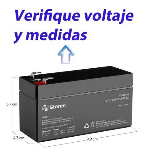 Bateria Pila Recargable 12v 1ah Para Carritos Electricos Gps