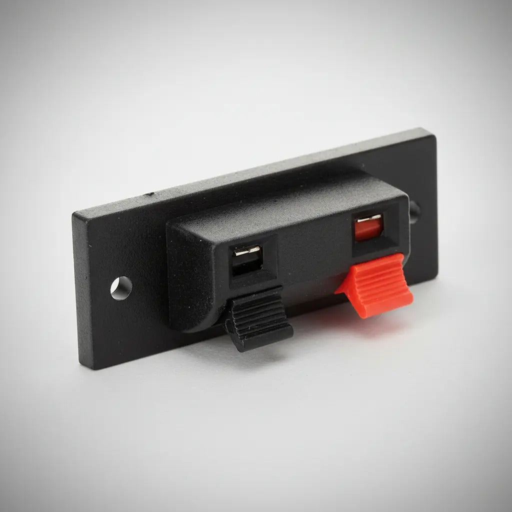 Conector Sencillo Con 2 Terminales Tipo Push Para Bafle