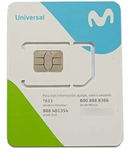 Chip Movistar 3g 4g Para Celular Cualquier Lada Y  Region