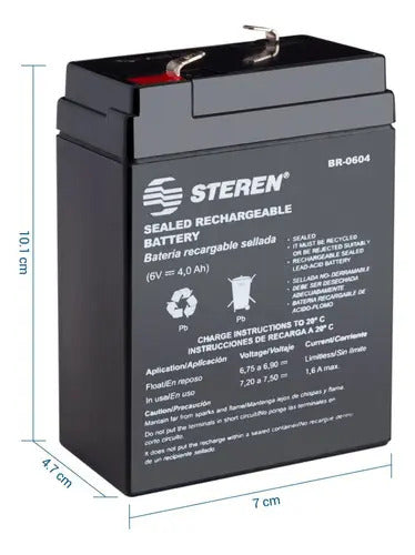 Bateria Recargable 6v Para Bascula Torrey L-pcr-40