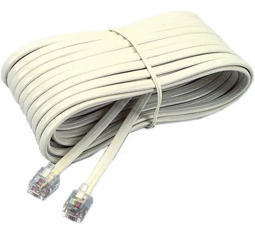 Cable Telefonico Plug A Plug Para Extensiones De 15 Metros