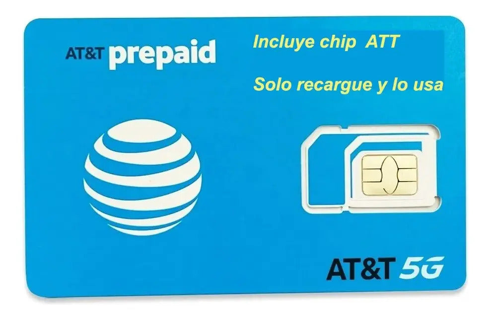 10pz-chip Att Para Cualquier Telefono Celular 3g 4g Lada 444