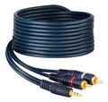 254-045 Cable Para Teatro En Casa De 2 Plugs Rca A Plug 3.5