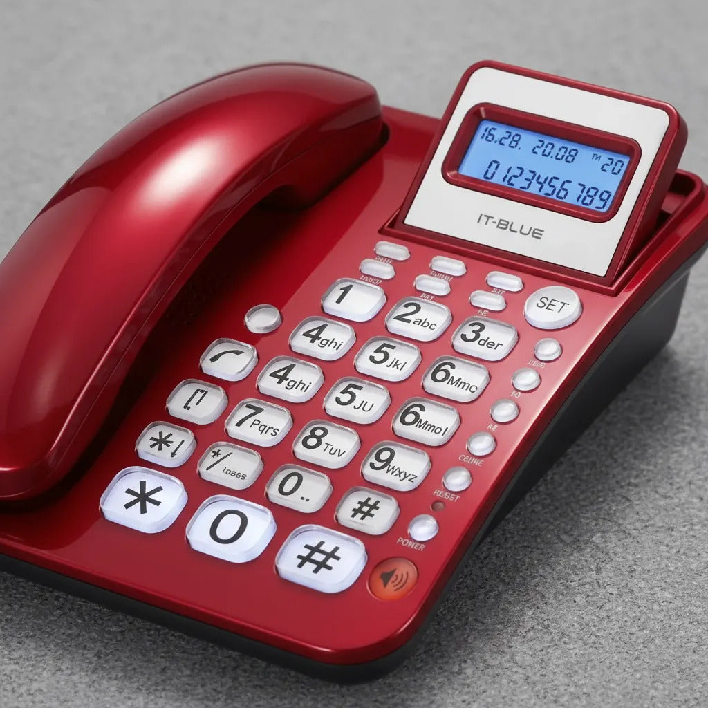 Teléfono Fijo Pantalla Lcd Manos Libres Para Casa Y Oficina