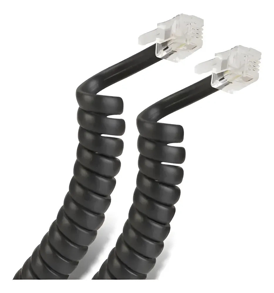 Cable Extension Espiral Telefonico Para Auricular 4.5 Metros