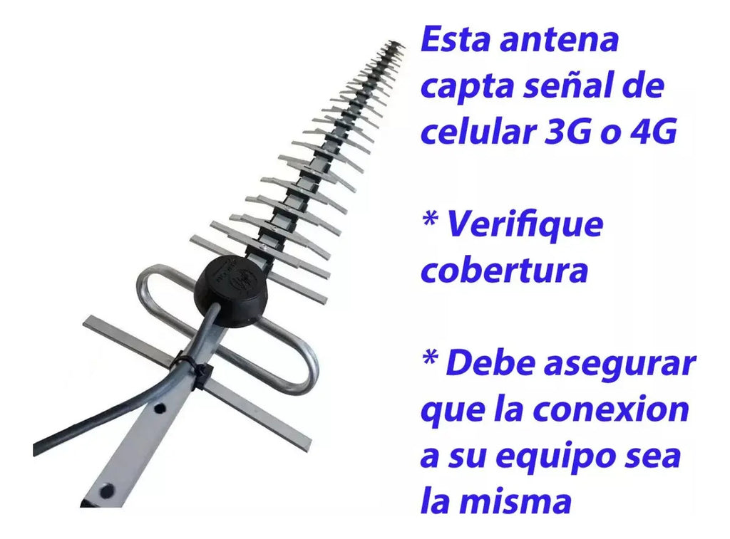 Antena 40 Elementos Para Telefono Rural 3g 4g +cable15mt