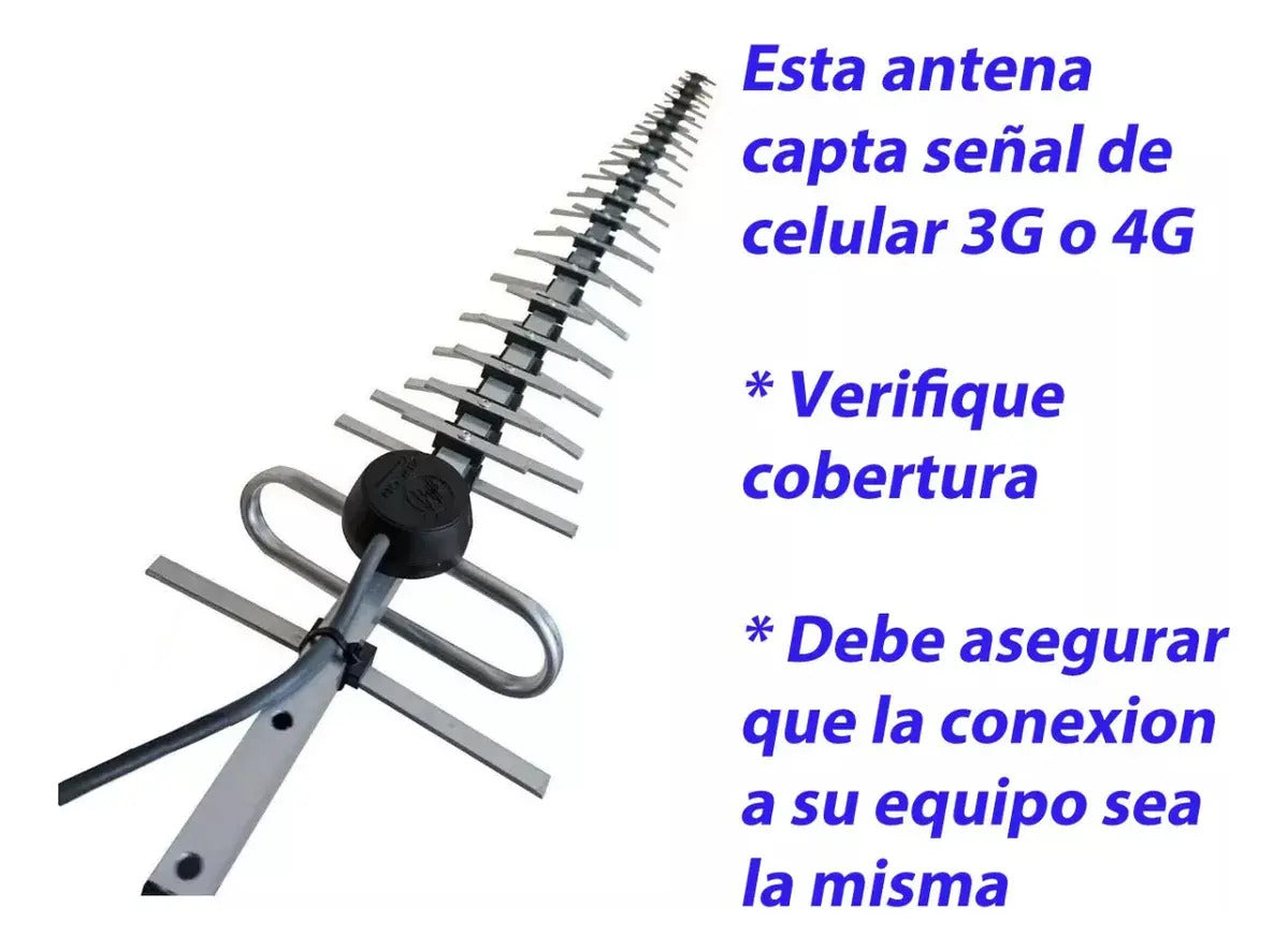 Antena 40 Elementos Para Telefono Rural 3g 4g +cable15mt