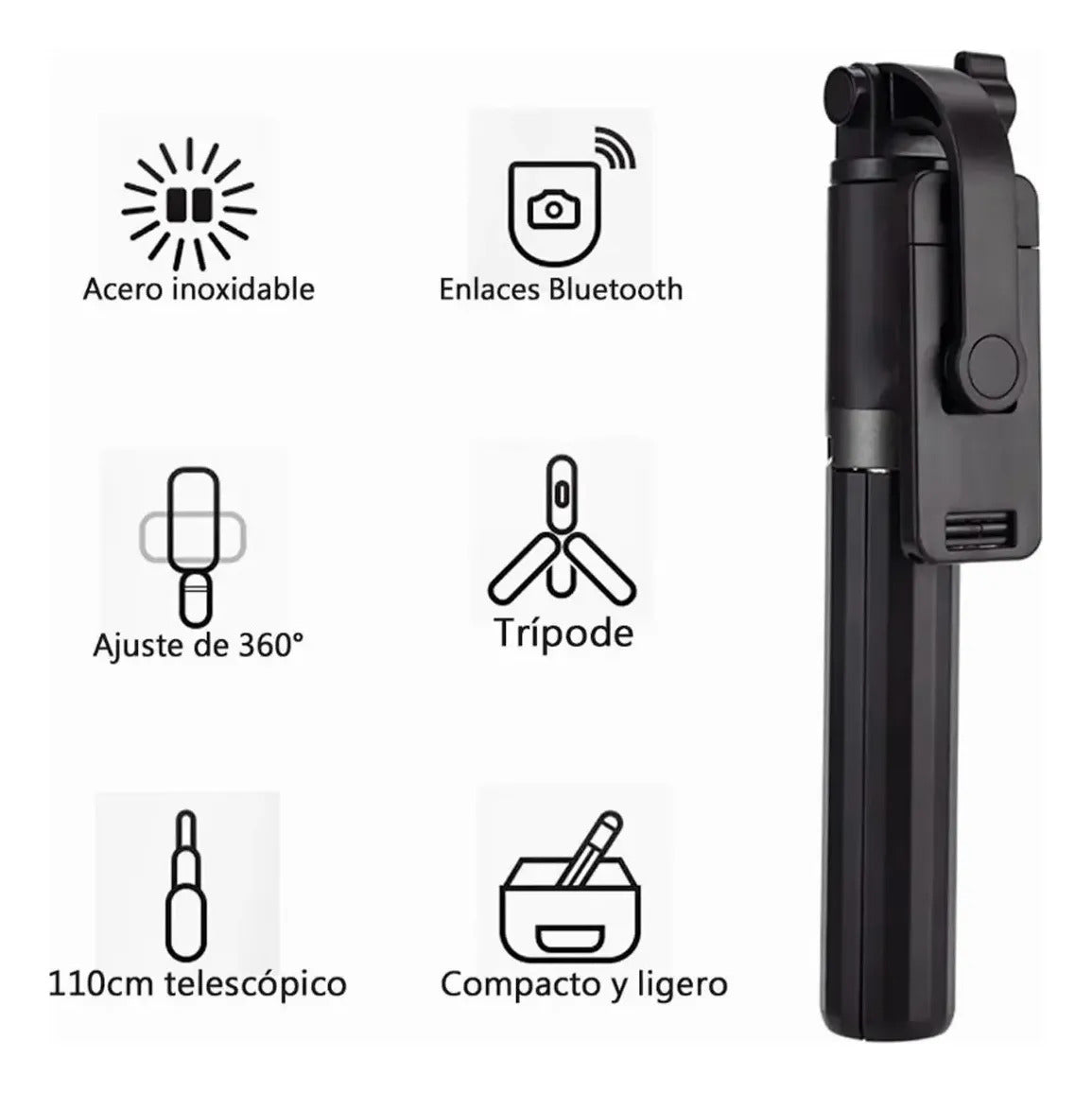 Selfie Stick Bluetooth Tripié Para Celular Trípode 3 En 1