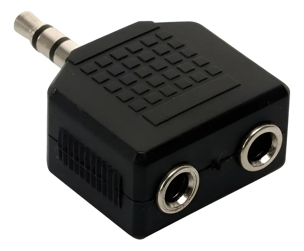 2piezas- Adaptador De 2 Jacks 3.5 Mm A Plug 3.5 Mm 251-130