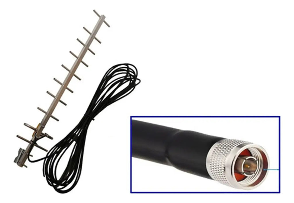 Antena Yagi Vol Ant9e20m Conector N 4g Telcel 20m Cable