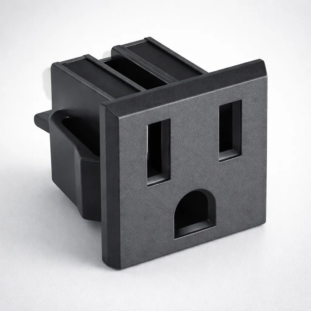 905-120 Conector Tomacorriente Para Chasis, De Cara Plana, P