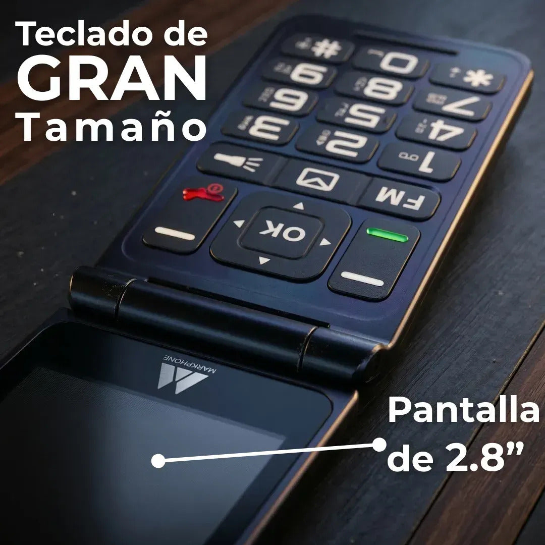 Teléfono Celular P/ Adulto Mayor Teclas Grandes +chip Unefon