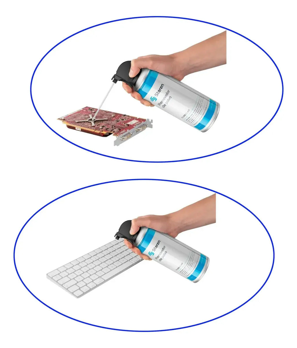 2pz Removedor Polvo Limpieza Pc Aire Comprimido Mantenimient
