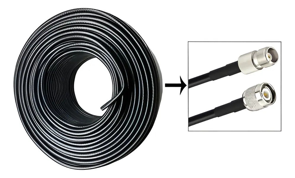 Cable Extension Cobre Tnc De 10 Metros Para Telefono Rural
