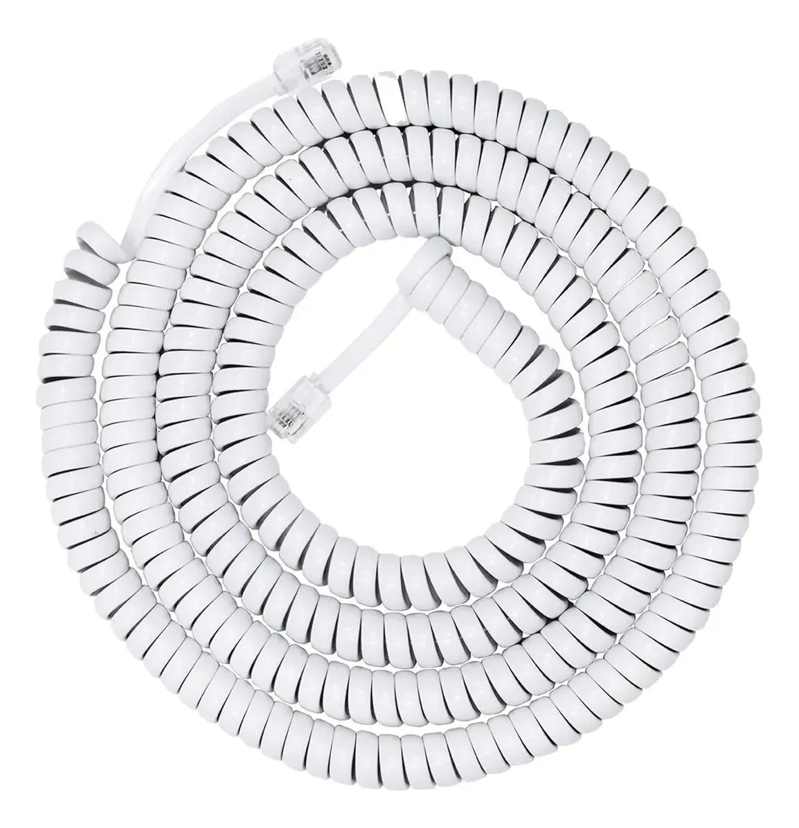 5pz Cable Telefónico Espiral De 7m Para Teléfonos De Linea