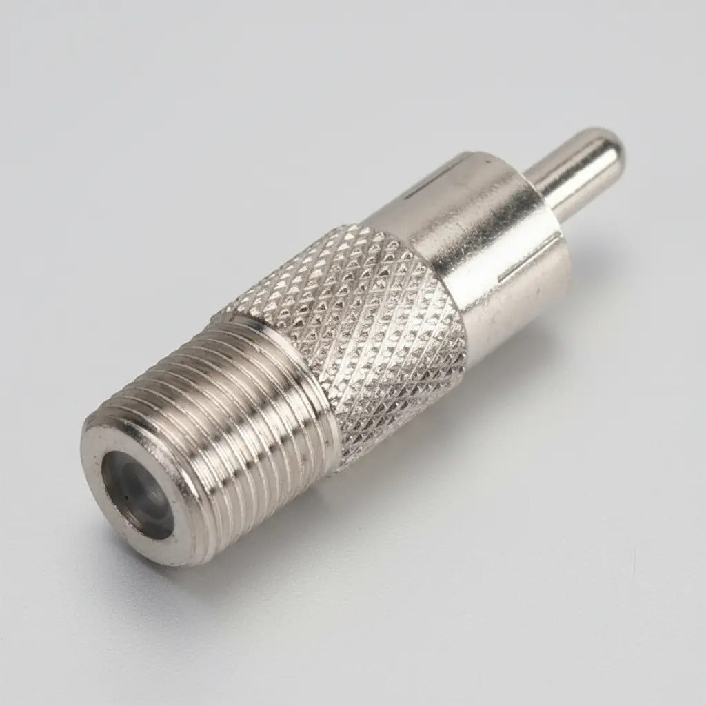 Adaptador Con Conector Macho Rca A Hembra De Rosca Tipo F
