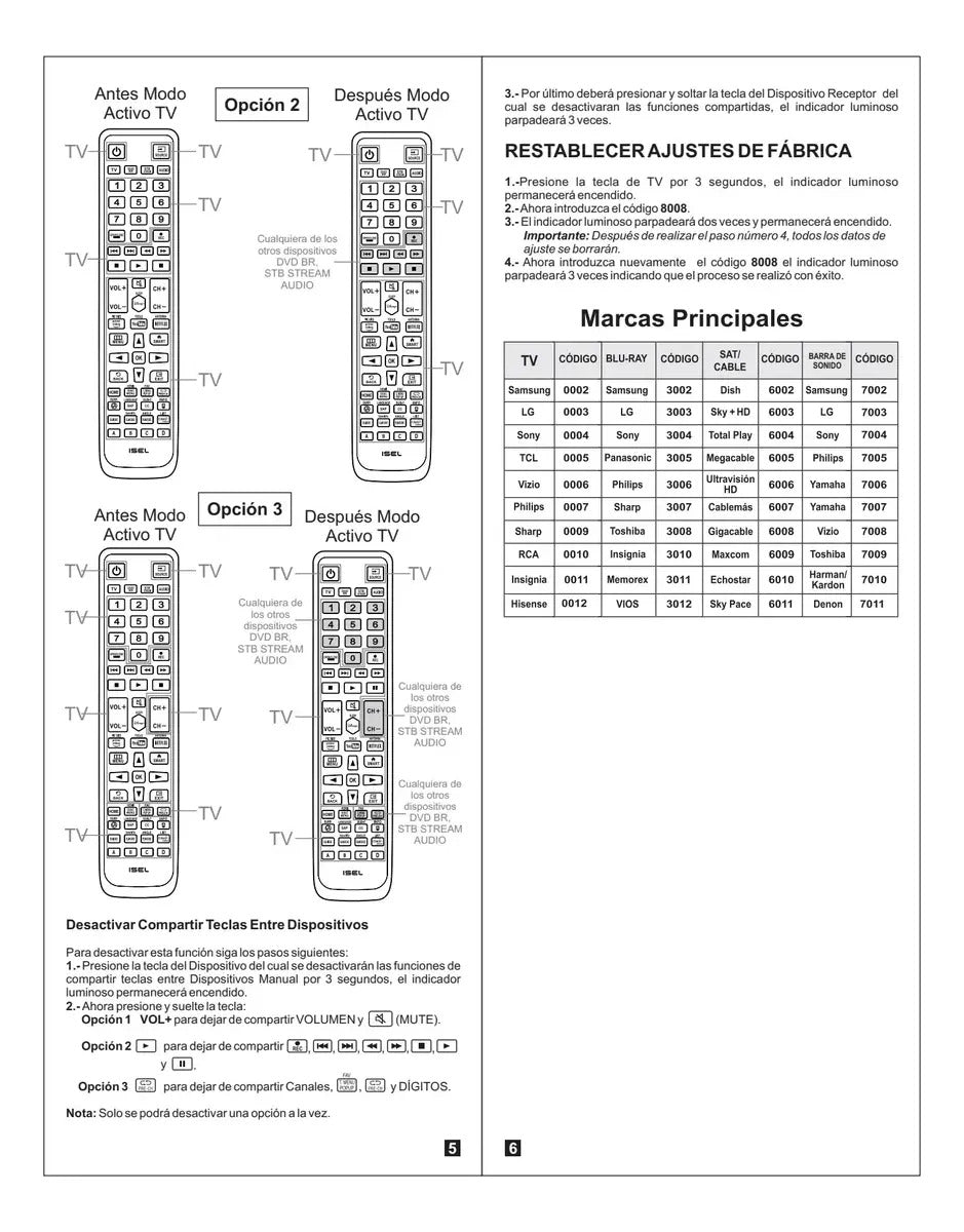 Control Remoto Universal Para Tv Analoga Sony Jvc Panasonic