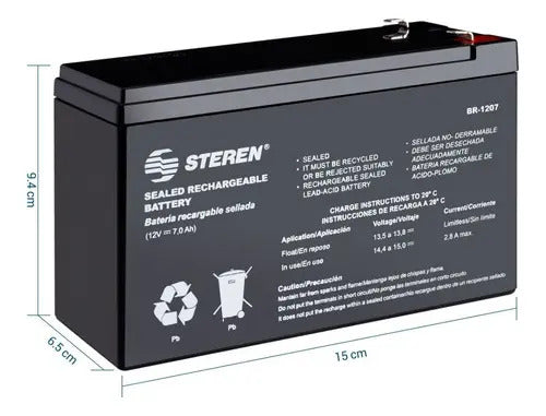 Bateria Pila Recargable 12v 7ah Sellada Para Nobreak
