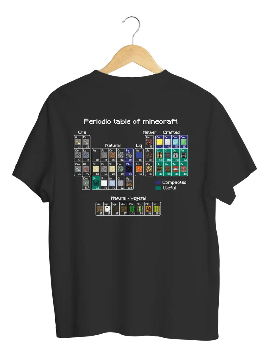 Playera Tabla Periódica Minecraft Adulto
