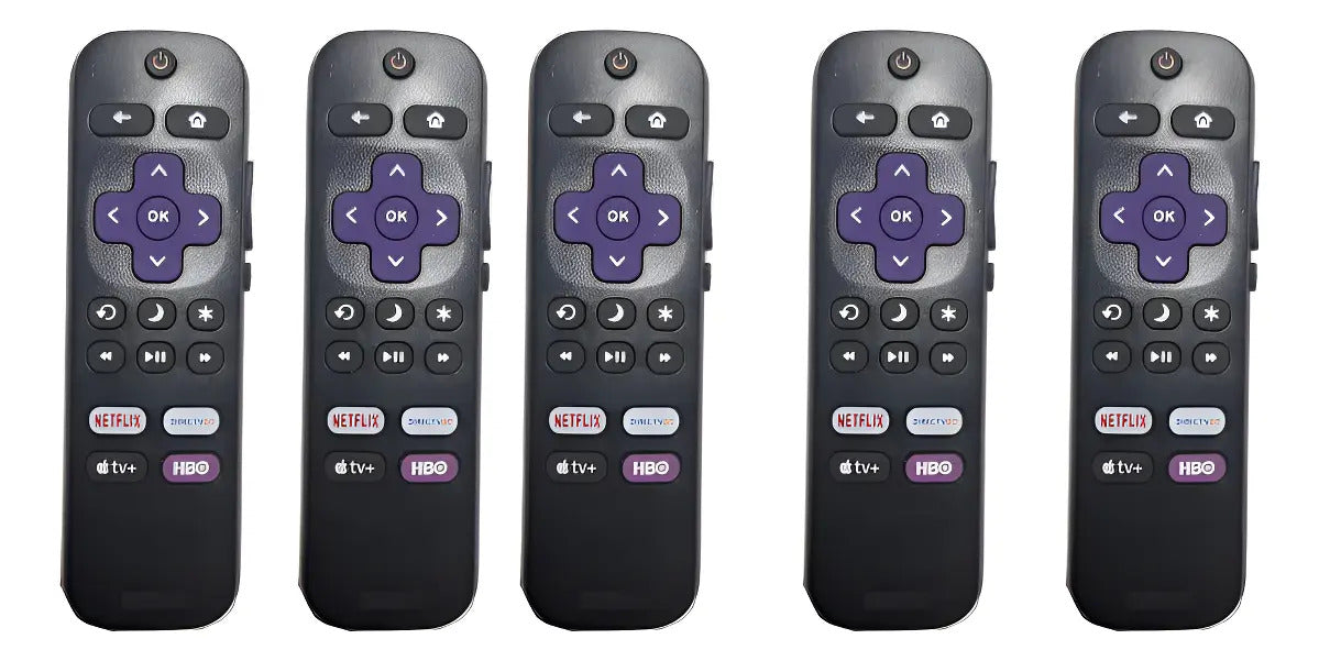 5-control Remoto Para Pantalla Tv Roku No Requiere Programar
