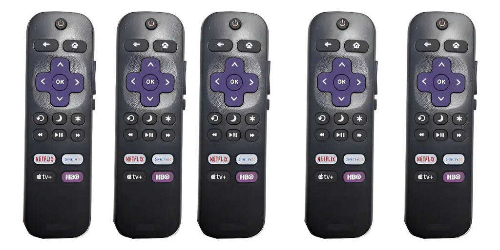 5-control Remoto Para Pantalla Tv Roku No Requiere Programar