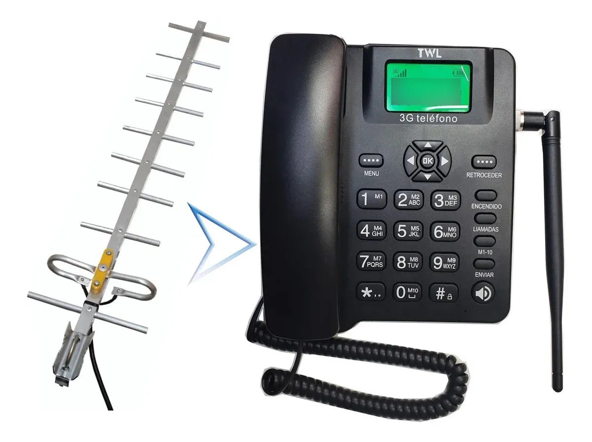 Telefono Rural 3g Para Casa Negocio Oficina +antena Aerea