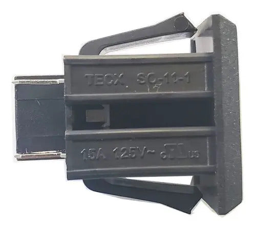 10pz- Conector Tomacorriente Para Chasis /cara Plana 905-120