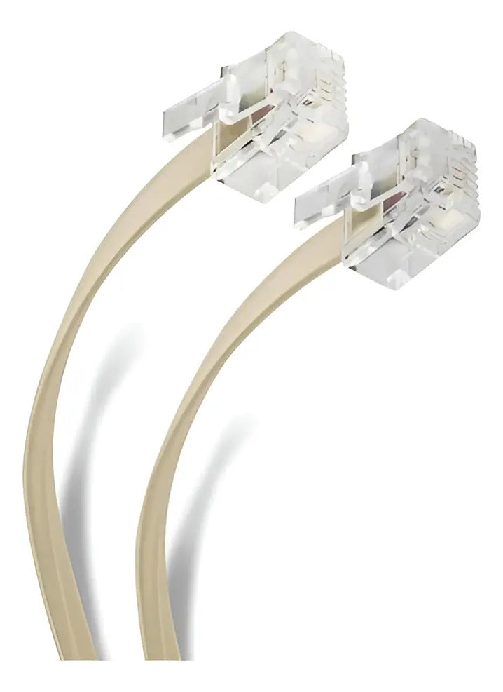 Cable Telefonico Plug A Plug Para Extensiones De 15 Metros