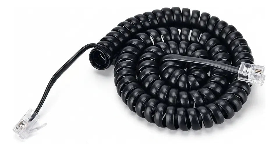 Cable Espiral Plug A Plug Para Telefono Rural Rt Fixie 2.1mt