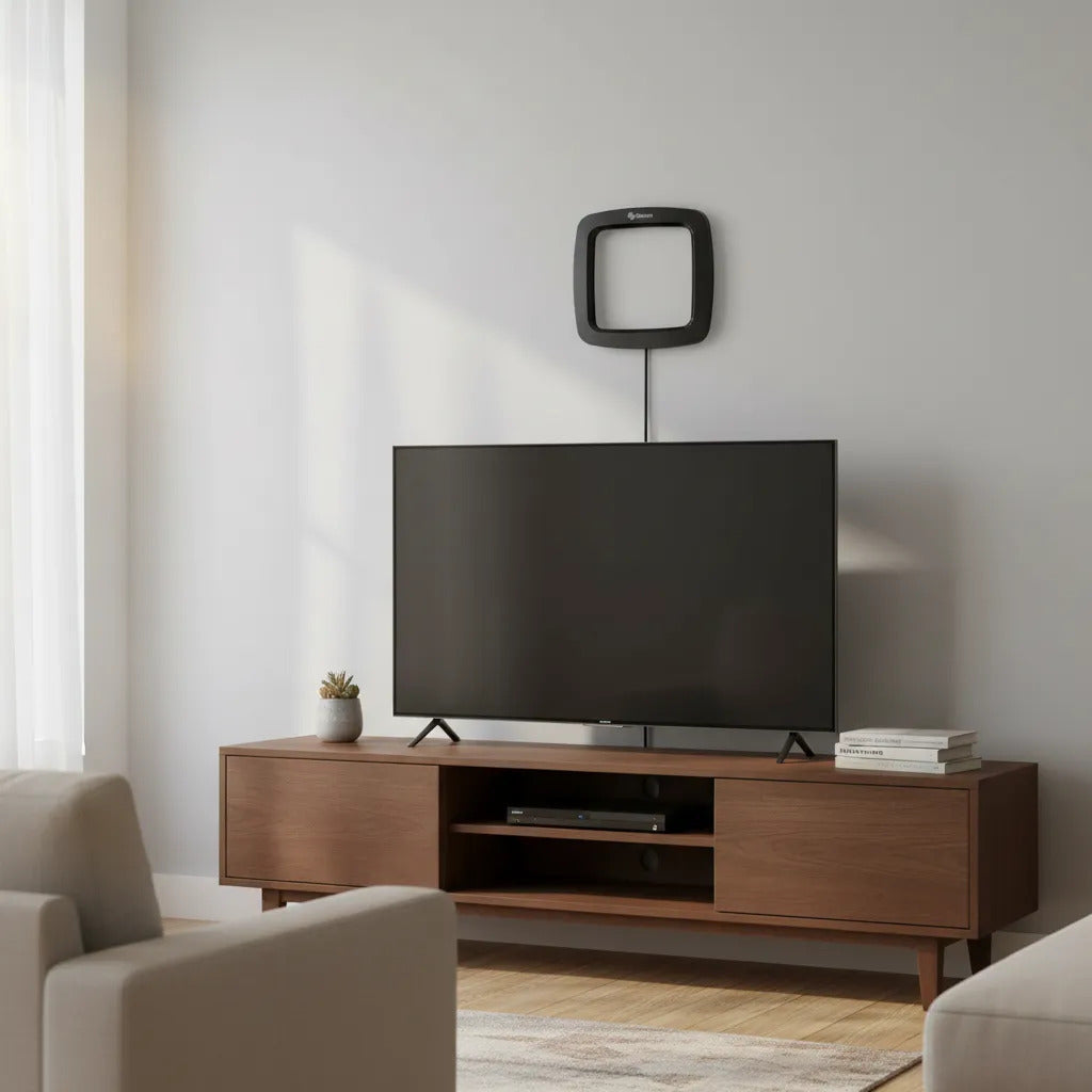 Antena De Tv Pantalla Para Interior Uhf Cuadrada