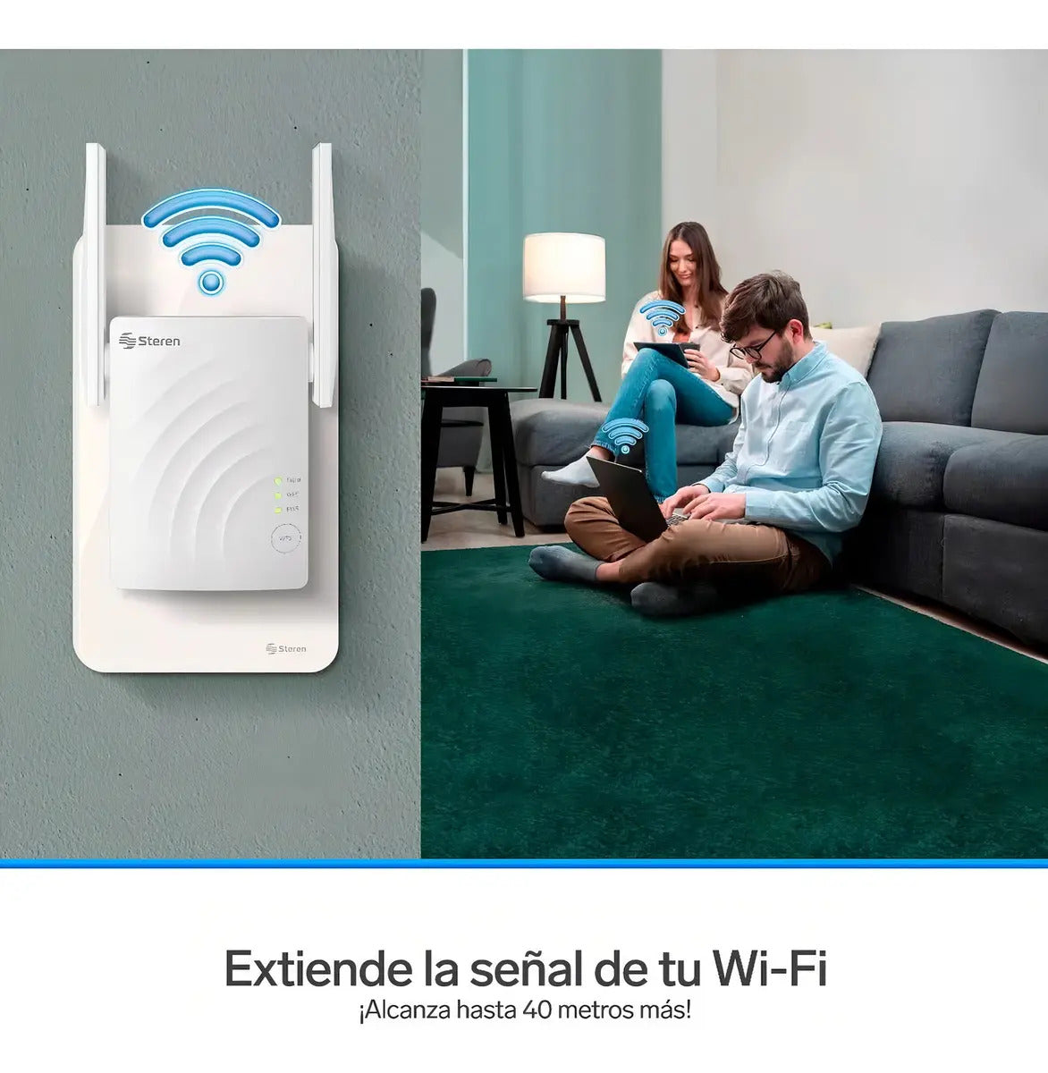 Pack2pz Rompemuros Repetidor Wi-fi De Largo Alcance Com-8300