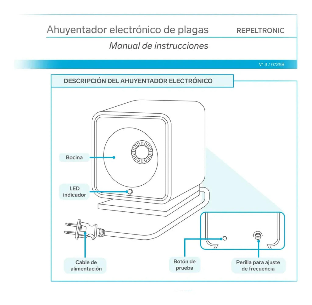 2pz Ahuyentador Electronico Plaga Roedores Repeltronic