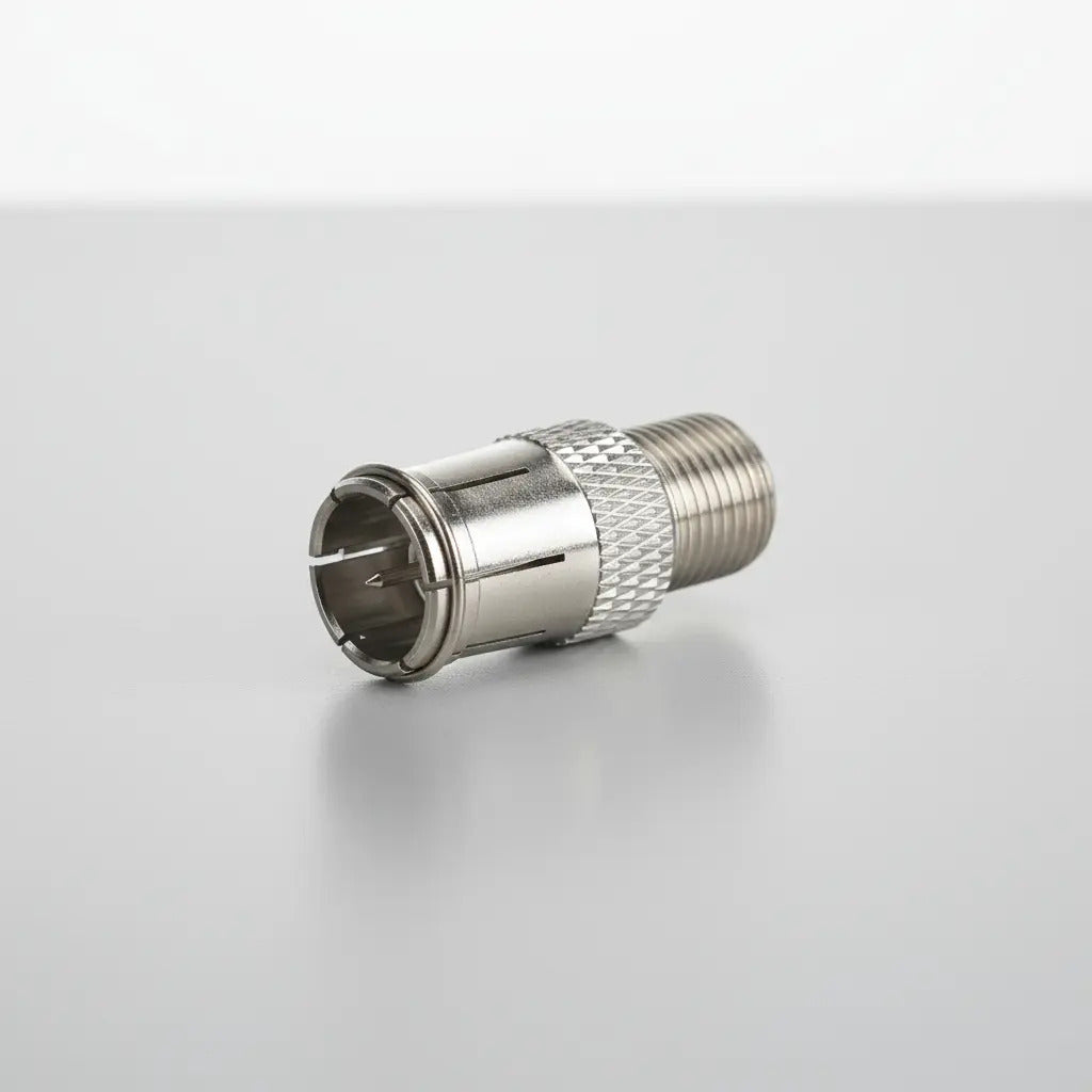 Adaptador Conector Hembra De Rosca Tipo F A Macho De Presion