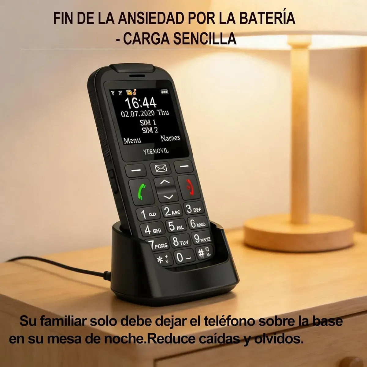 Celular 4g Con Botones Grandes Volumen Alto + Chip Telcel