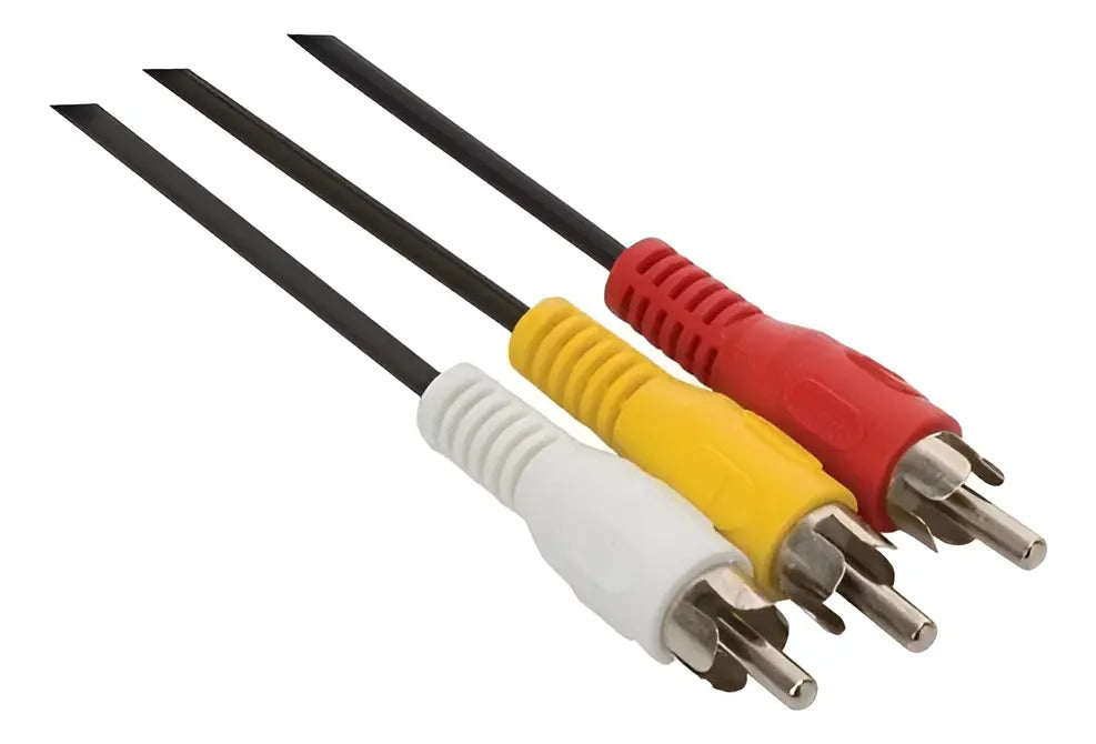 Cable De Audio-video 3 Plugs Rca A 3 Plugs Rca 1.8mt 206-276