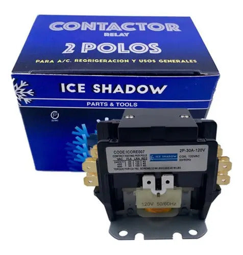 Contactor 2 Polos 120v 30 Amp Refrigeracion Aire Acondiciona