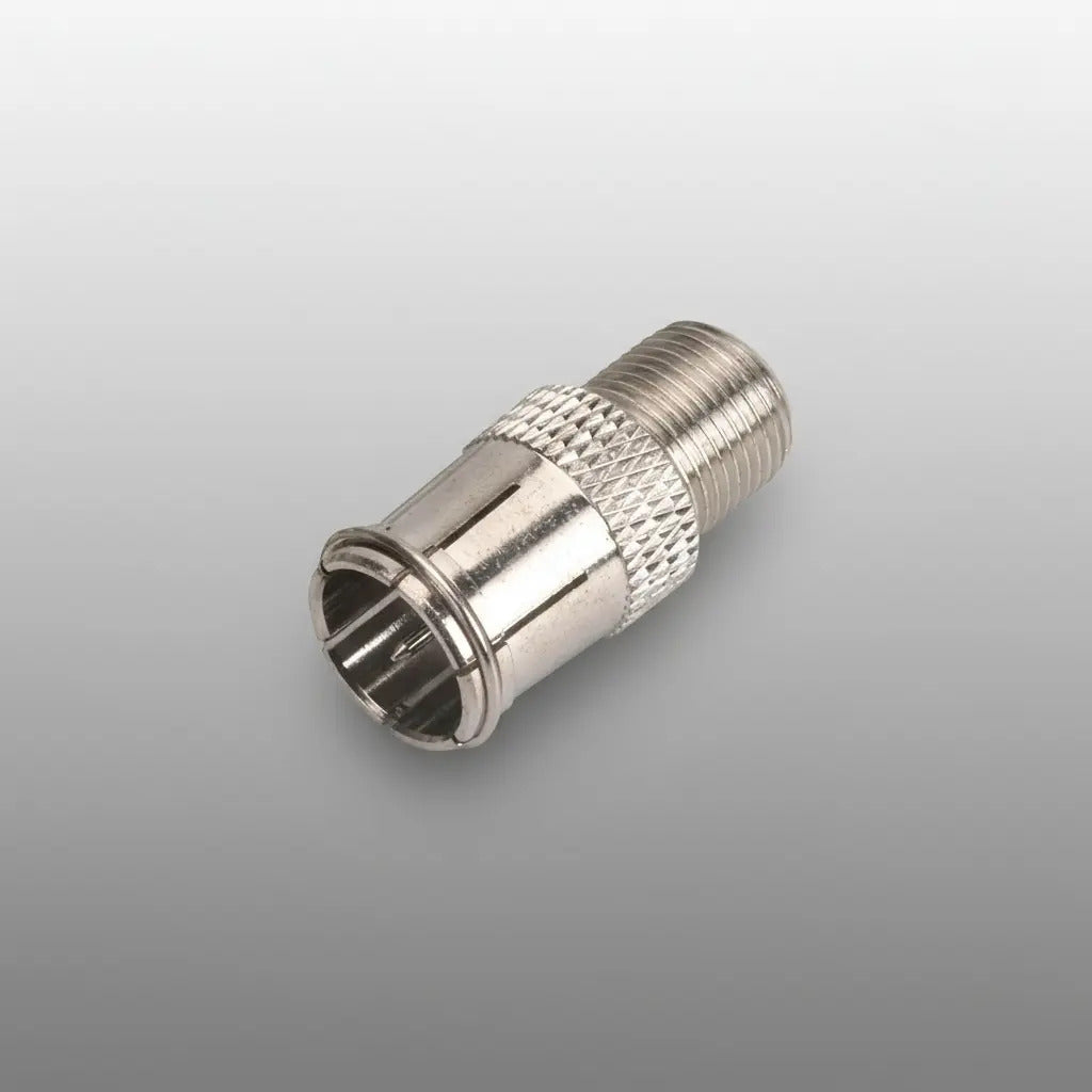 Adaptador Conector Hembra De Rosca Tipo F A Macho De Presion