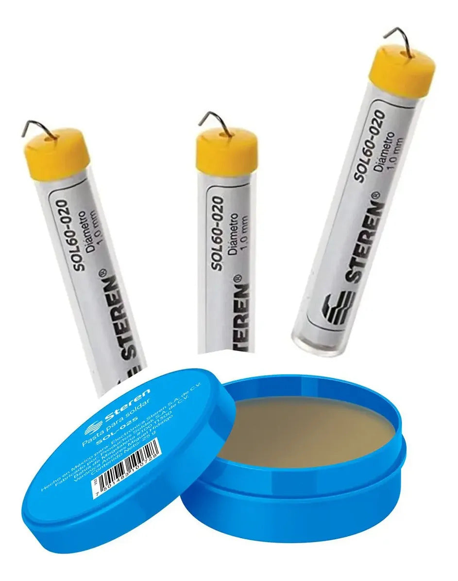3pz Tubo 17 Gramos De Soldadura Aleación Estaño/plomo +pasta