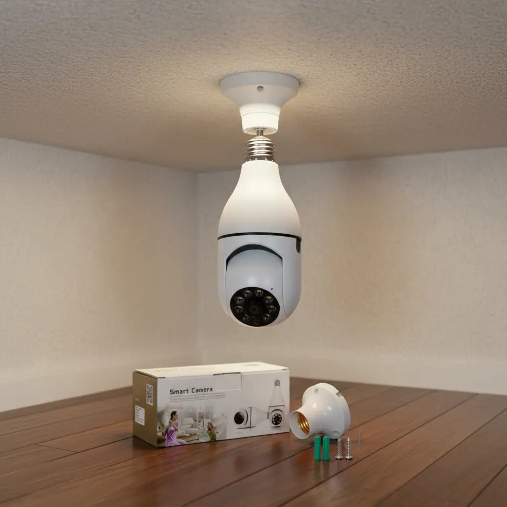 Cámara De Seguridad Wifi Inalámbrica Socket Visión Nocturna