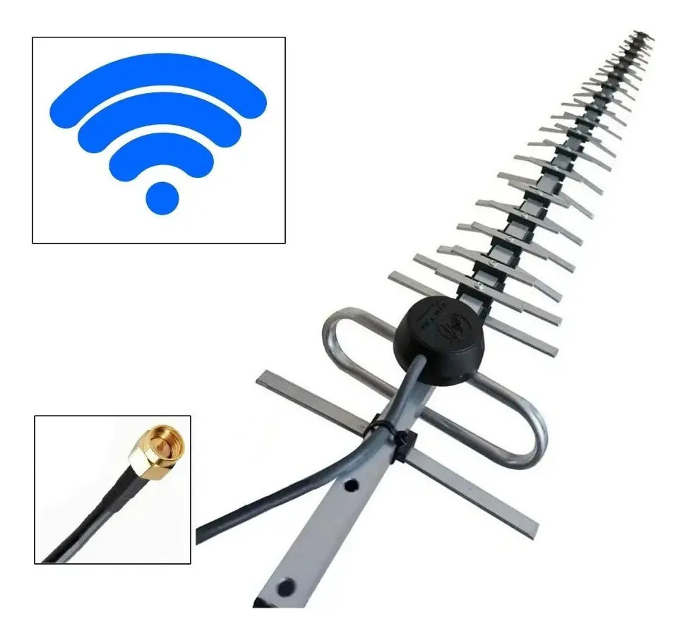 Modem Rt Liberado + Antena 40 Elementos 15mts Blanco