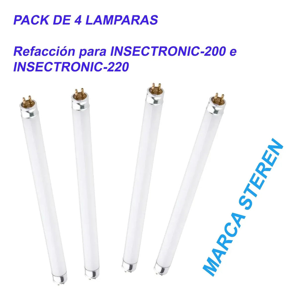 4pz- Lampara De Luz Uv 10 Watts Para Insectronic-220 Steren