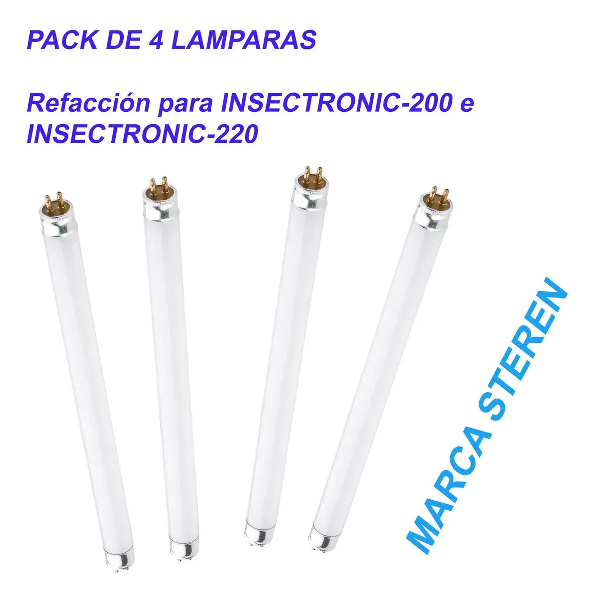 4pz- Lampara De Luz Uv 10 Watts Para Insectronic-220 Steren