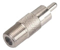 Adaptador Con Conector Macho Rca A Hembra De Rosca Tipo F