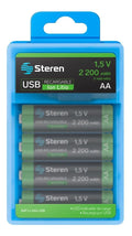 4 Baterías Recargables Usb Li-ion Tipo Aa, De 1460 Mah