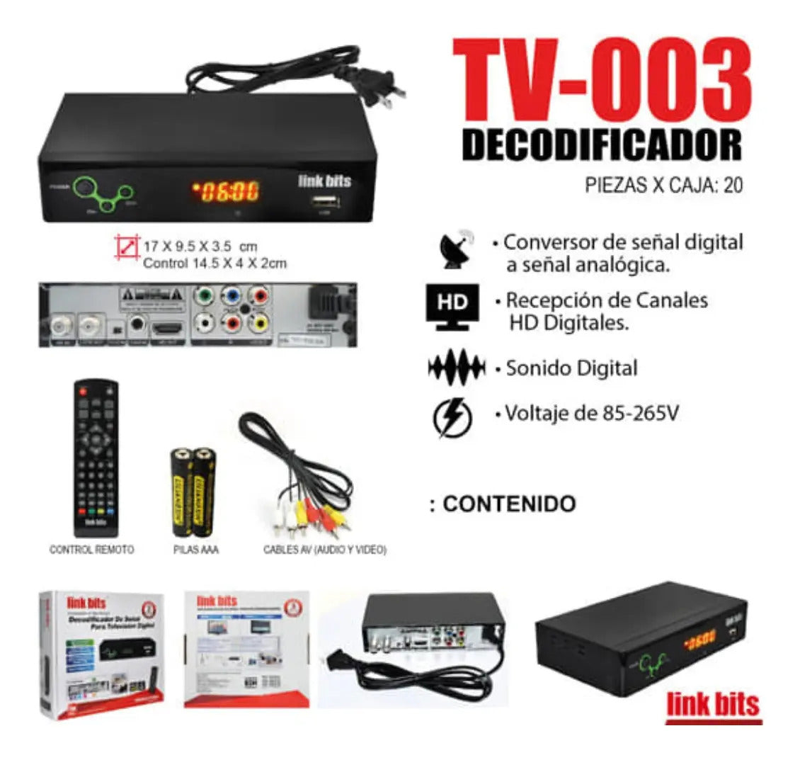 Decodificador De Señal Tv-003 Con Control Link Bits