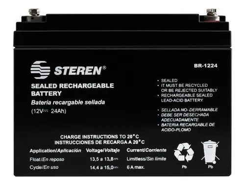 Bateria Pila Recargable 12v 24 Ah Para Carritos Electricos