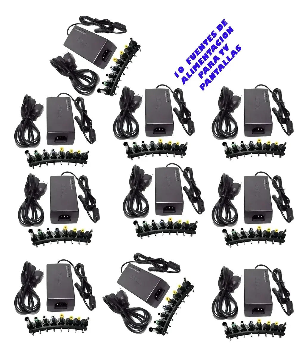 10pz Cargador Universal P/computadora Laptop Con 8 Entradas