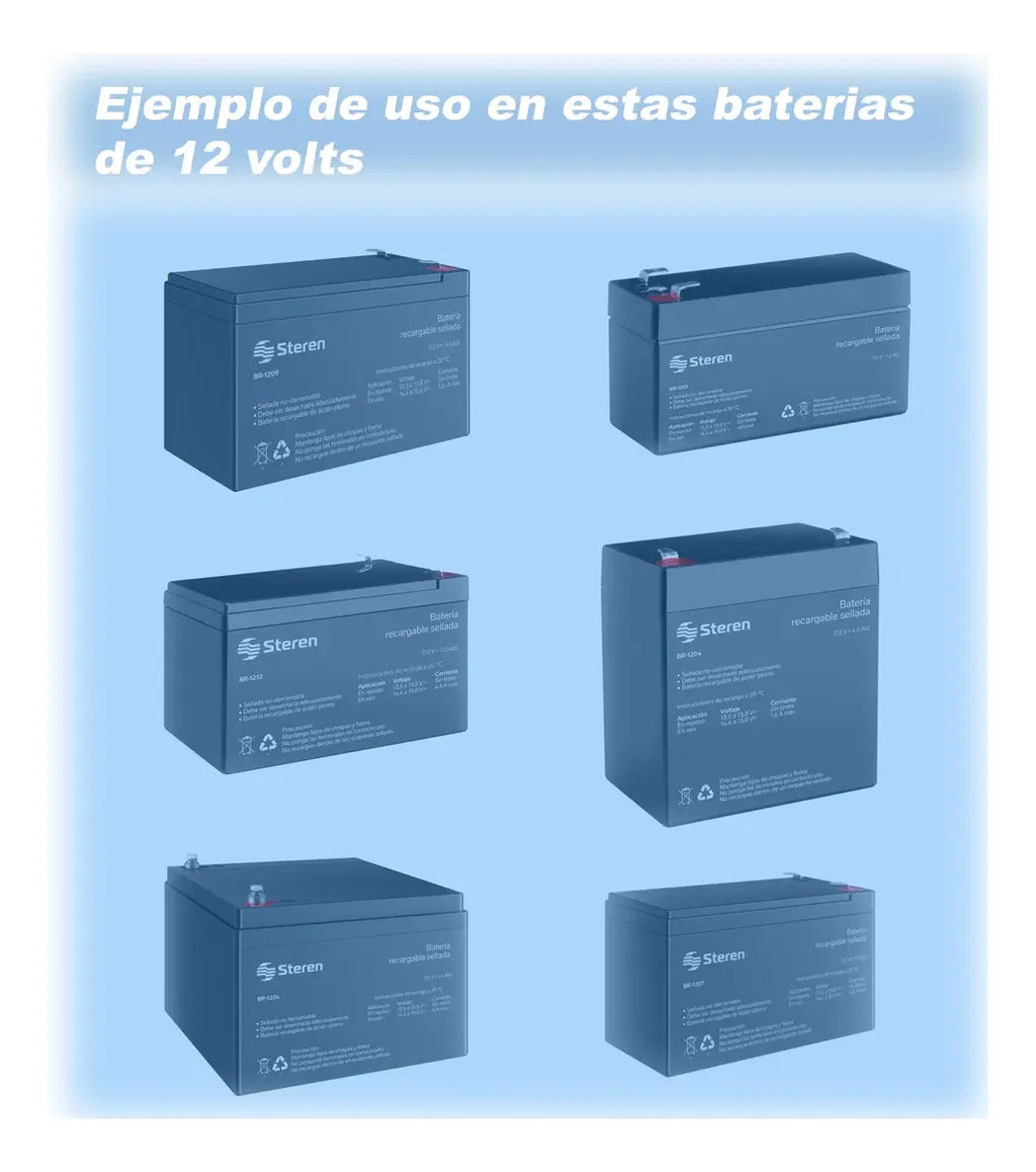 Cargador De 12v Para Pilas De Steren 12volts