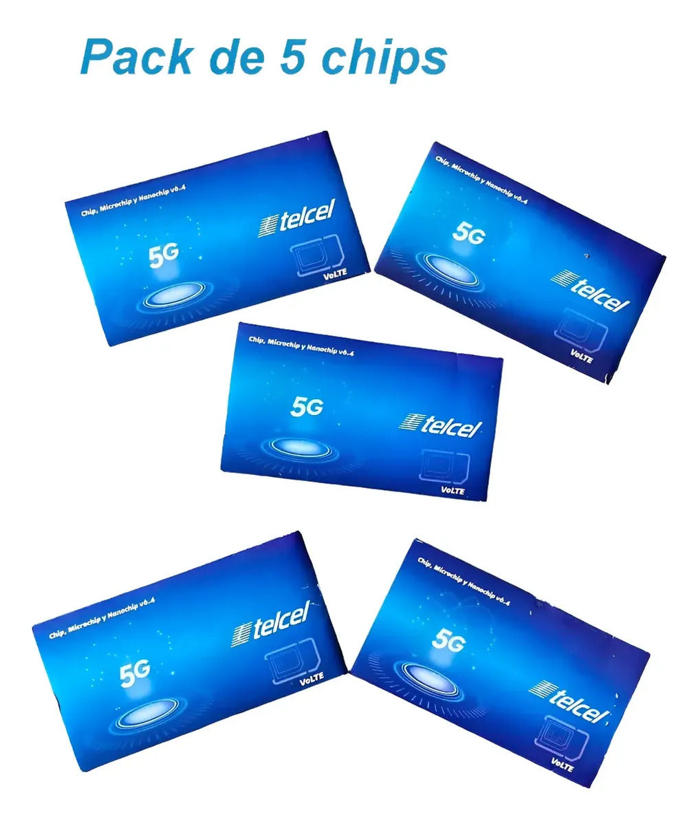 5pz-chip Y Microchip Telcel 3/4g Lte Lada Zacatecas 496